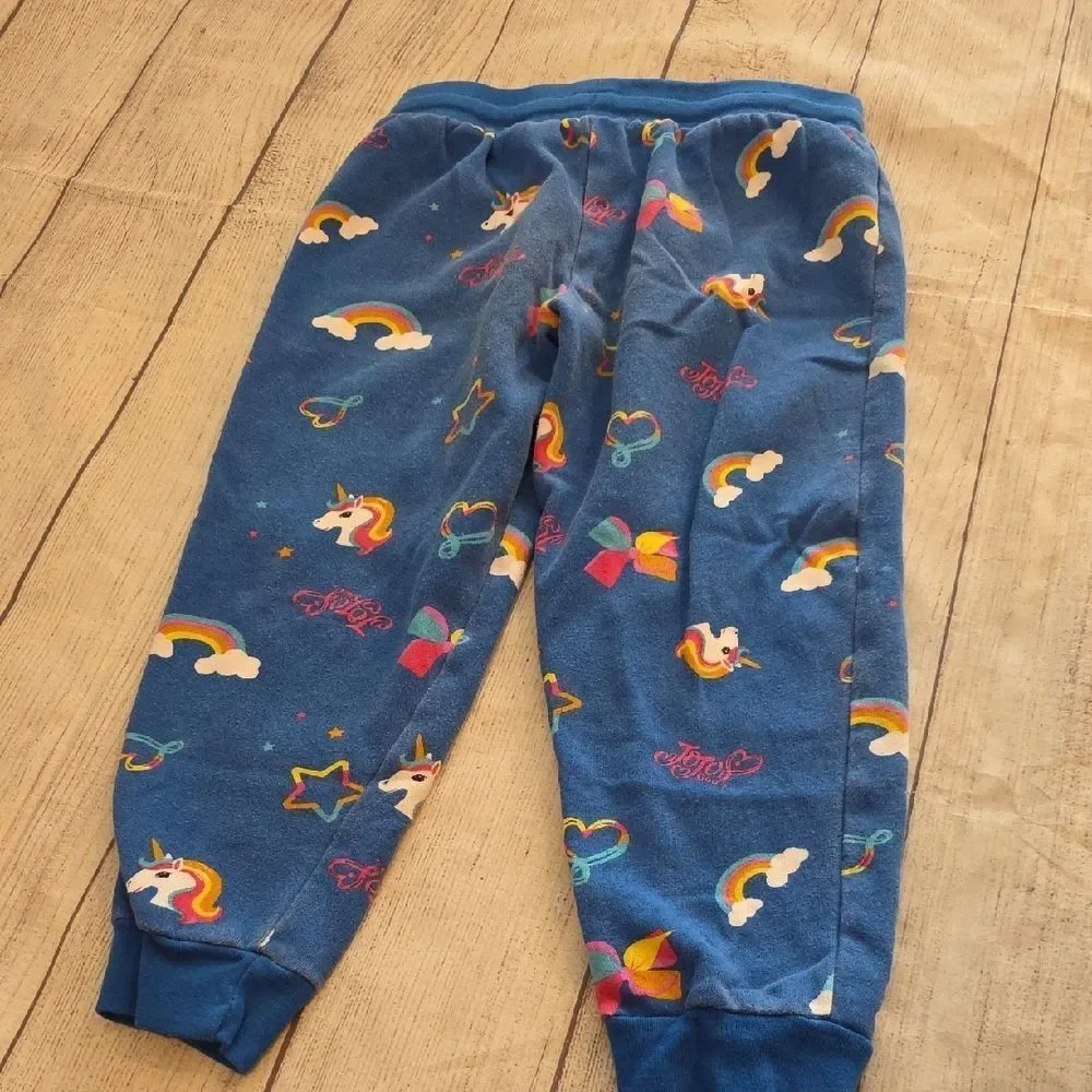 JoJo Siwa Blue Unicorn and Star Print Kids Joggers